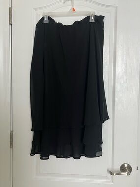 dressbarn Black Layered Skirt